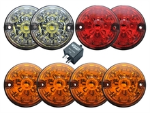 Фонари светодиодные, с цветными стеклами, комплект для Defender